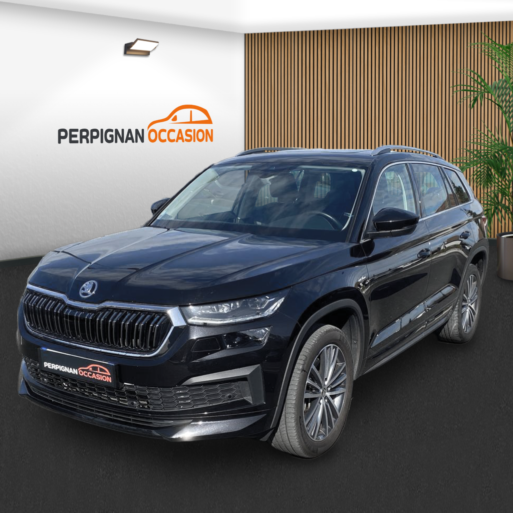 Skoda Kodiaq Laurin & Klement d'occasion à Carcassonne – vue avant du SUV 7 places / voiture occasion Carcassonne