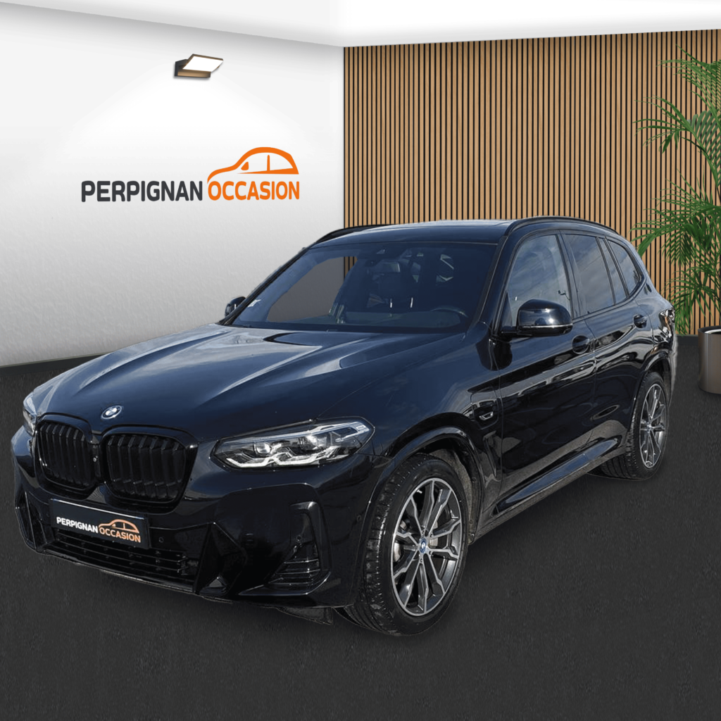 BMW X3 xDrive30e M Sport d'occasion à Carcassonne – vue avant du SUV hybride / voiture occasion Carcassonne