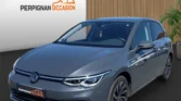 Vue avant Volkswagen Golf 8 grise claire à Carcassonne